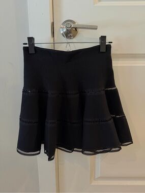 J.O.A. Black Circle Skater Mini Skirt